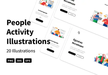 People Activity Illustration Pack