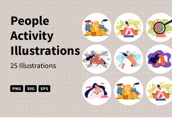 People Activity Illustration Pack