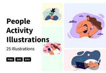 People Activity Illustration Pack