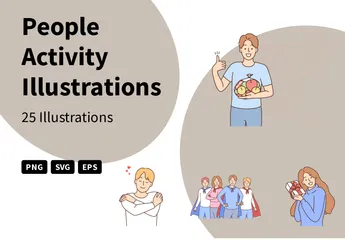 People Activity Illustration Pack