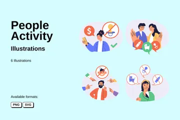 People Activity Illustration Pack