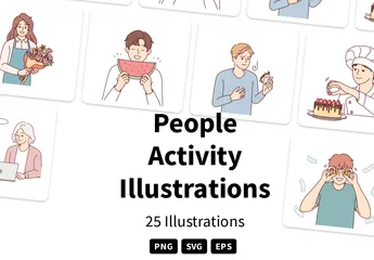 People Activity Illustration Pack