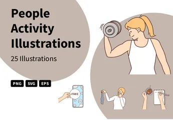 People Activity Illustration Pack