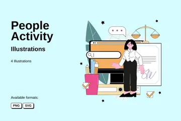 People Activity Illustration Pack