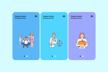 People Activity Illustration Pack