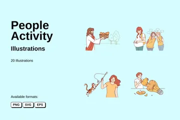 People Activity Illustration Pack