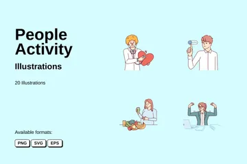 People Activity Illustration Pack