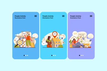 People Activity Illustration Pack