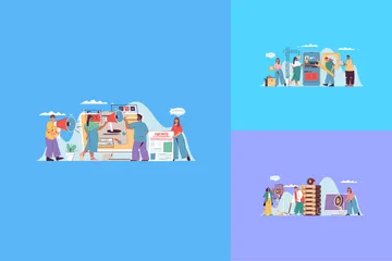 People Activity Illustration Pack