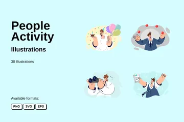 People Activity Illustration Pack