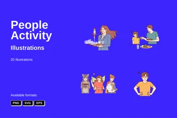 People Activity Illustration Pack