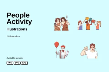 People Activity Illustration Pack