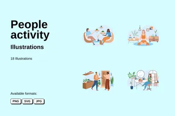 People Activity Illustration Pack