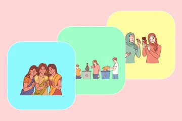 People Activity Illustration Pack