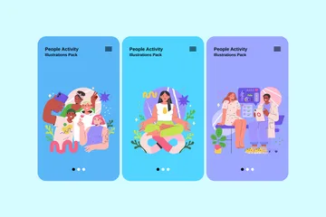 People Activity Illustration Pack