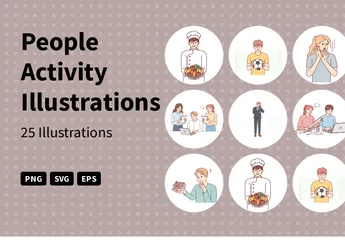 People Activity Illustration Pack