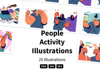 People Activity Illustration Pack