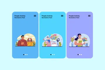 People Activity Illustration Pack