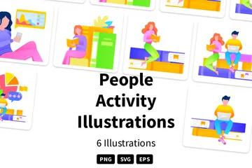 People Activity Illustration Pack