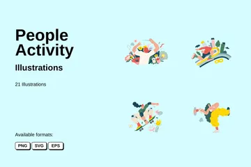 People Activity Illustration Pack