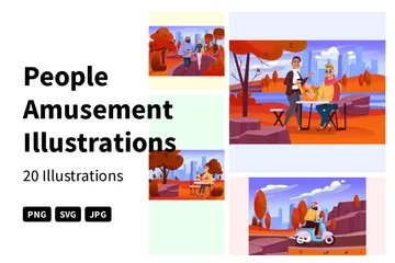 People Amusement Illustration Pack