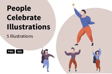 People Celebrate Illustration Pack