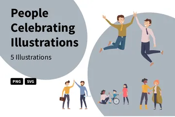 People Celebrating Illustration Pack