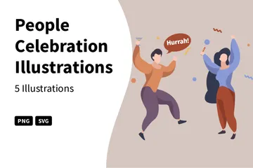 People Celebration Illustration Pack