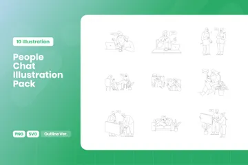 People Communication Illustration Pack