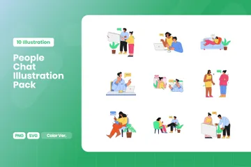 People Communication Illustration Pack