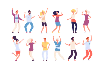 People Dancing Illustration Pack