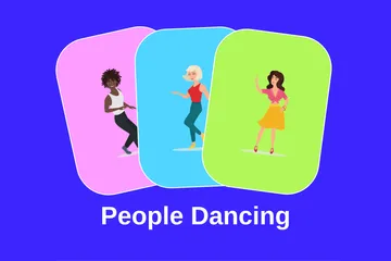People Dancing Illustration Pack