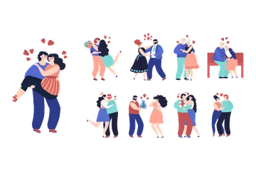 People Dating Illustration Pack
