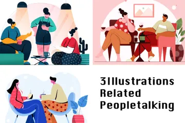 People Discussing Illustration Pack