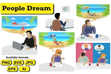 People Dream Illustration Pack