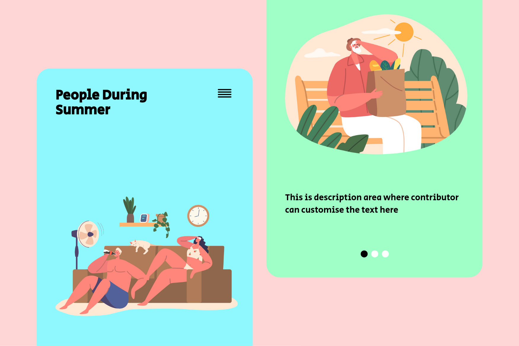 Premium People During Summer Illustration pack from People Illustrations