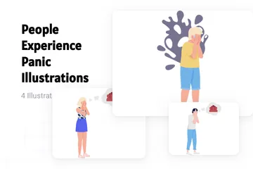 People Experience Panic Illustration Pack