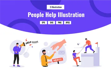 People Help Illustration Pack