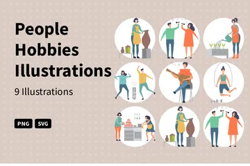 People Hobbies Illustration Pack