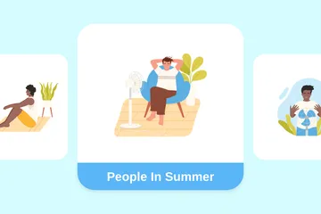 People In Summer Illustration Pack