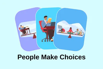 People Make Choices Illustration Pack