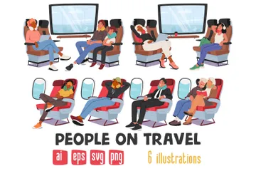 People On Travel Illustration Pack