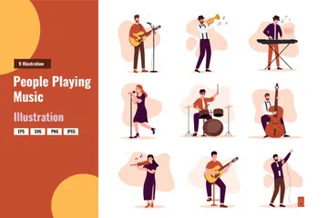People Play Music Illustration Pack