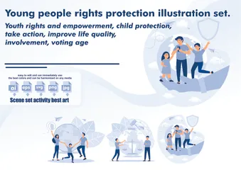 People Rights Protection Illustration Pack
