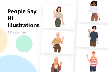 People Say Hi Illustration Pack