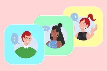 People Speaking Illustration Pack