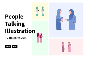 People Talking Illustration Pack