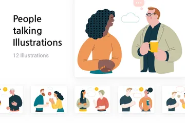 People Talking Illustration Pack