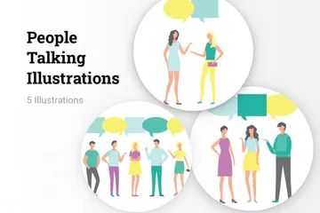 People Talking Illustration Pack