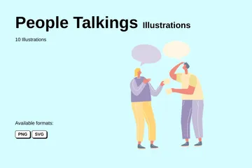 People Talkings Illustration Pack